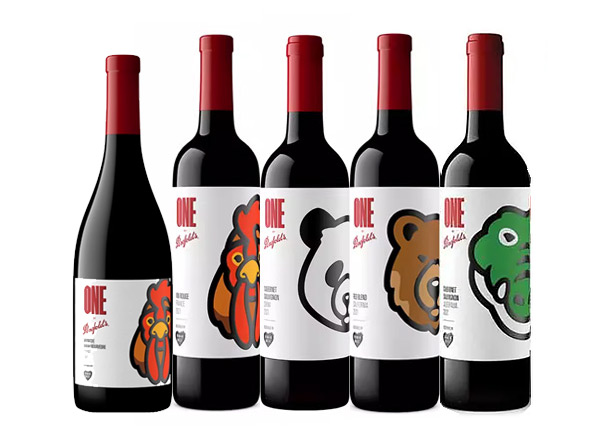 本溪回收奔富红酒奔富一号1号Penfolds ONE潮流联名Human Made中国熊猫加州棕熊法国雄鸡澳洲鳄鱼