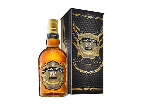 本溪芝华士15年回收Chivas Regal XV Balmain巴尔曼联名限定版700ml苏格兰调配型威士忌洋酒