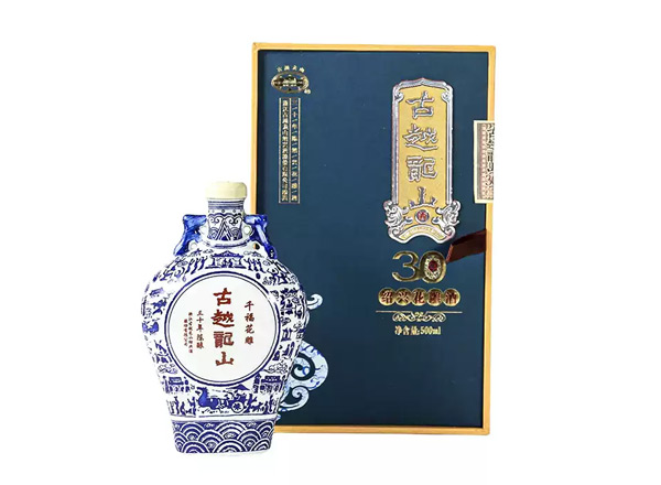 本溪黄酒回收古越龙山黄酒千福花雕三十年陈酿绍兴花雕酒500ml礼盒装