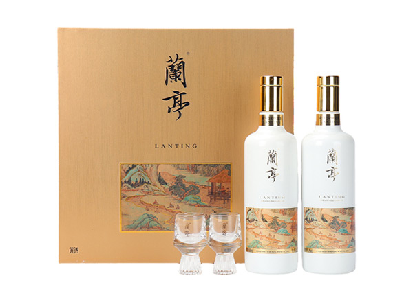 本溪会稽山兰亭黄酒回收国潮兰亭500ml*2礼盒装